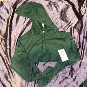 Green hoodie tank set
